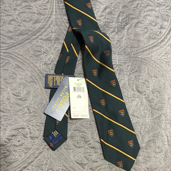 Polo by Ralph Lauren Green and Yellow Men's Tie - Picture 2 of 5